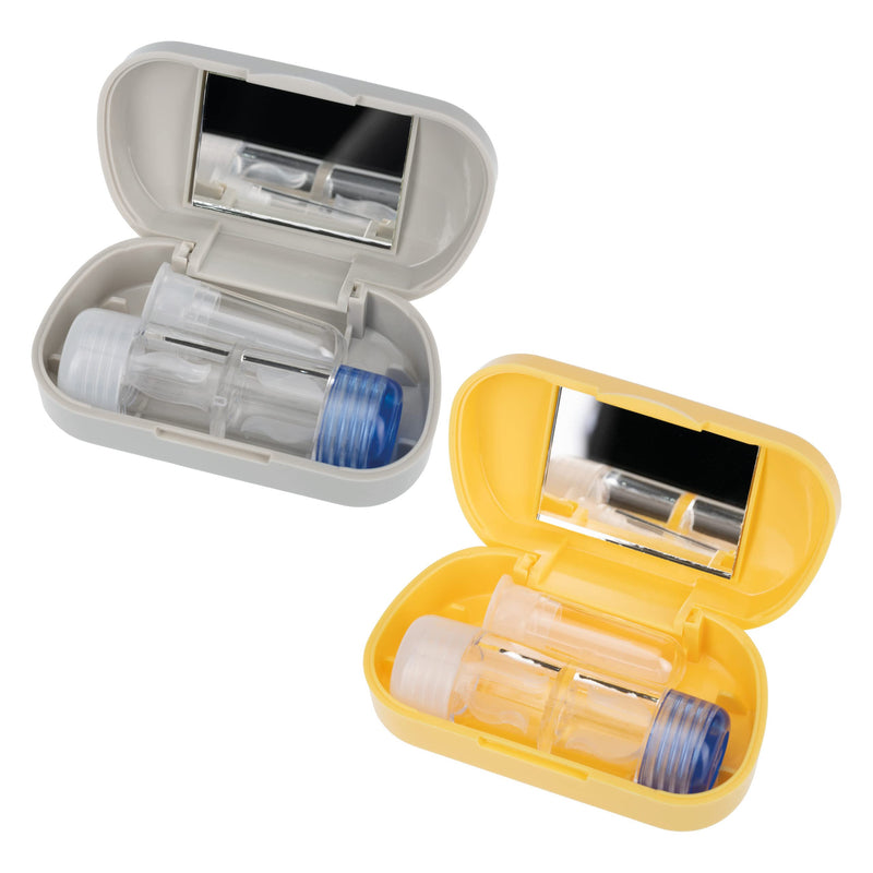 [Australia] - SPORTS WORLD VISION Travel Set Yellow RGP Hard Contact Lenses Mirror RGP Case and Contact Lens Sucker 