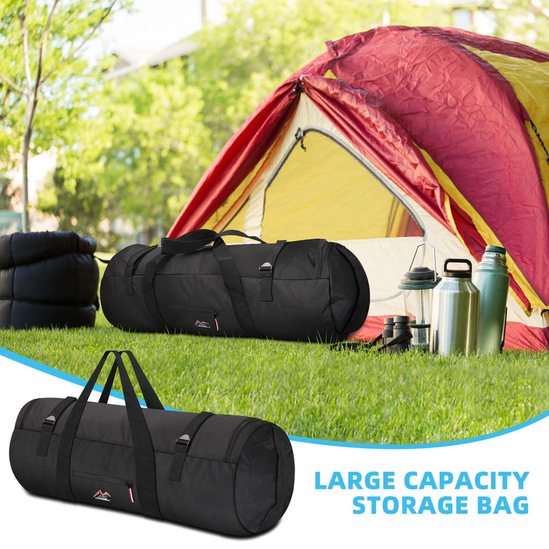 Travel Duffel Bag 37L/63L/125L Oversized Duffel Bags, Upgrade Zipper, Durable and Waterproof, Suitable for Camping Bag Travel Storage Bag Tent StorageBag Sports Equipment Bag (Black, XL，125L) Black