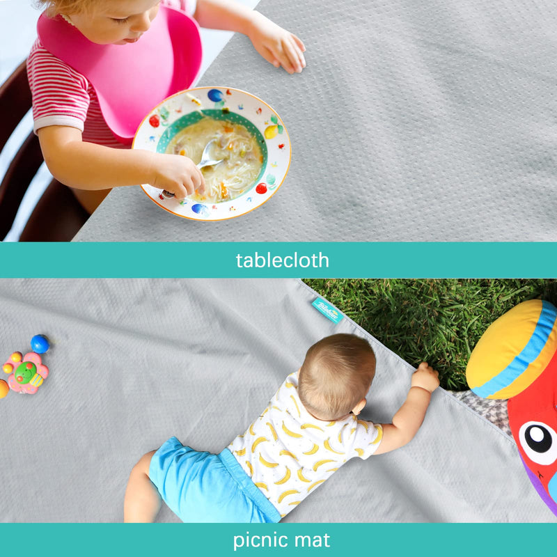[Australia] - Splat Mat 2 Pack for Under High Chair & Arts & Crafts & Eating Mess, Waterproof 42''×46'' Baby Playtime Anti-Slip High Chair Mat for Floor or Table, Reusable & Portable Splash Mat for Under High Chair Grey 