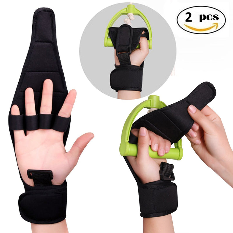 Fingers Support Training Brace, Stroke Rehab Arthritis Gloves, Thumb Wrist Injury Recovery Splint, Finger Separator Hand Orthotics Carpal Tunnel, Joint Pain Relief Corrector, Any Age Women Wen (2 pcs) 2