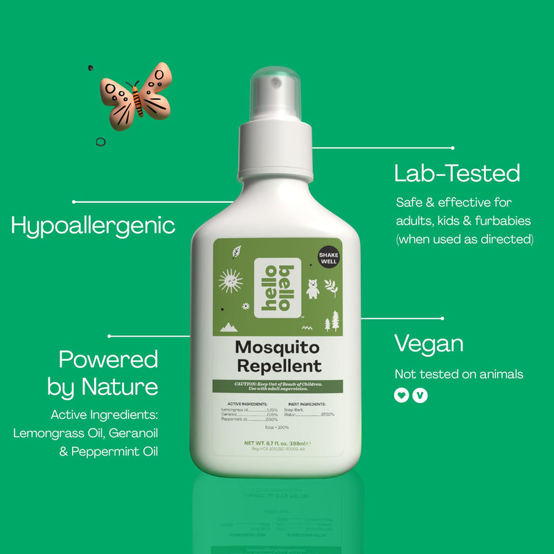 [Australia] - Hello Bello Mosquito Repellent Spritz, 6.7oz Bottle Pump Spray 