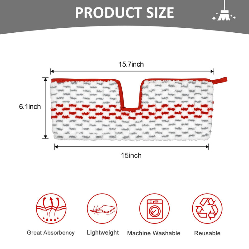 [Australia] - Microfiber Spray Mop Pads Compatible with Promist MAX Reusable Spray Mop Refills for Ocedar ProMist Dust Mop,Dual-Action Washable Flip Mop Pads Replacement for Dry Wet Floor Cleaning,3 Packs 3 Packs Red White Mop Pad for Promist Max 