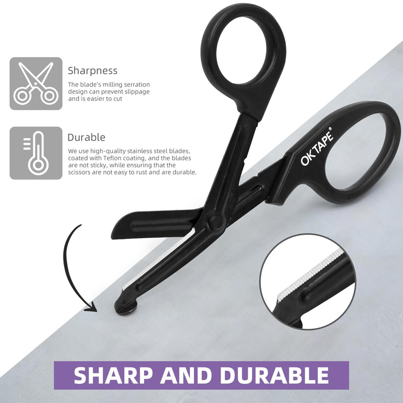 OK TAPE Digtal Printed Kinesiology Tape (PD)+OK TAPE Shears - Bandage Scissors (Black)
