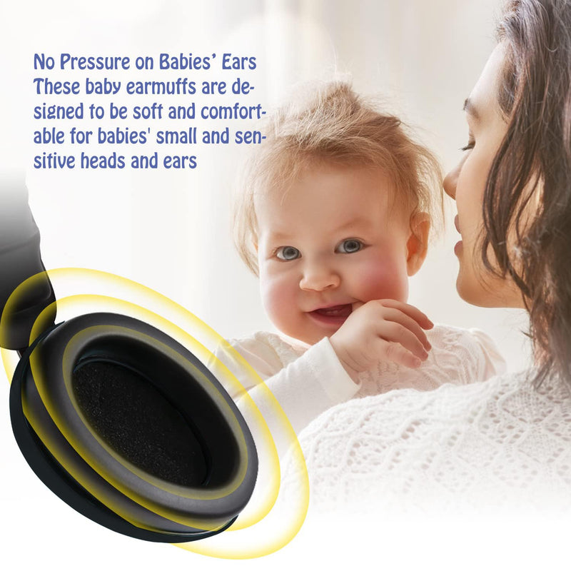 [Australia] - Baby Ear Protection Noise Cancelling Earmuffs Infant HeadPhones for Babies for 3 Months to 3 Years Black 