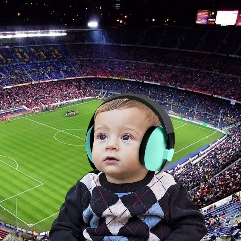[Australia] - Solar-Power Baby Noise Cancelling Headphones, Ear Protection Earmuffs for 0-3 Years Kids Mint Green 