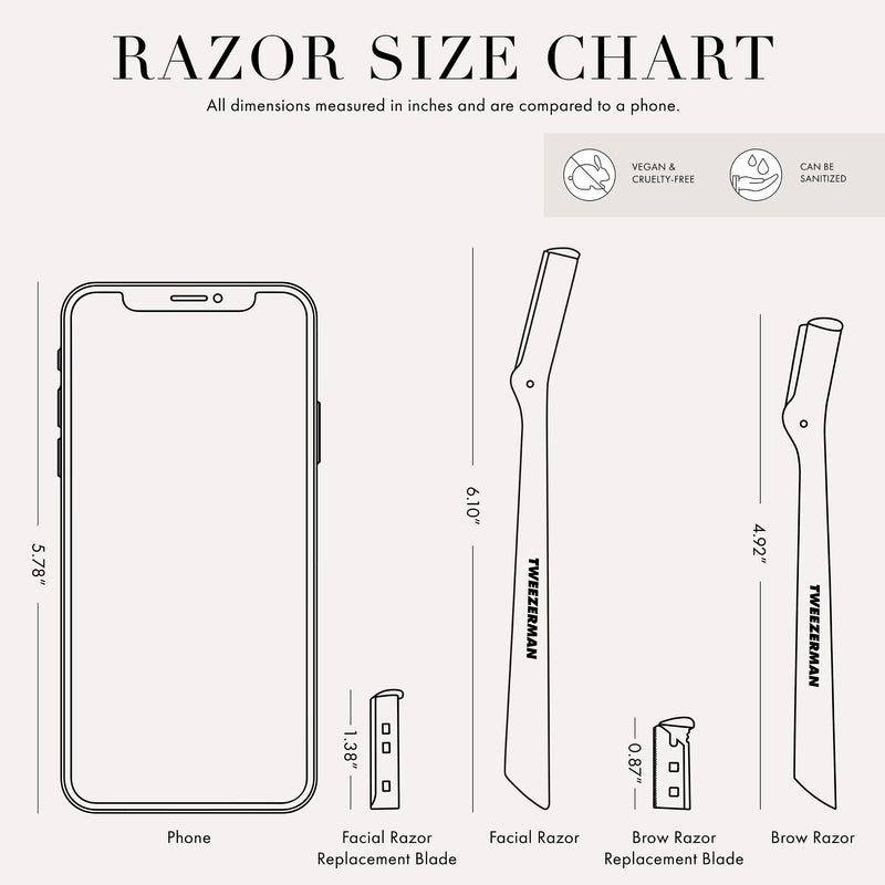 [Australia] - Tweezerman Stainless Steel Facial Razor 