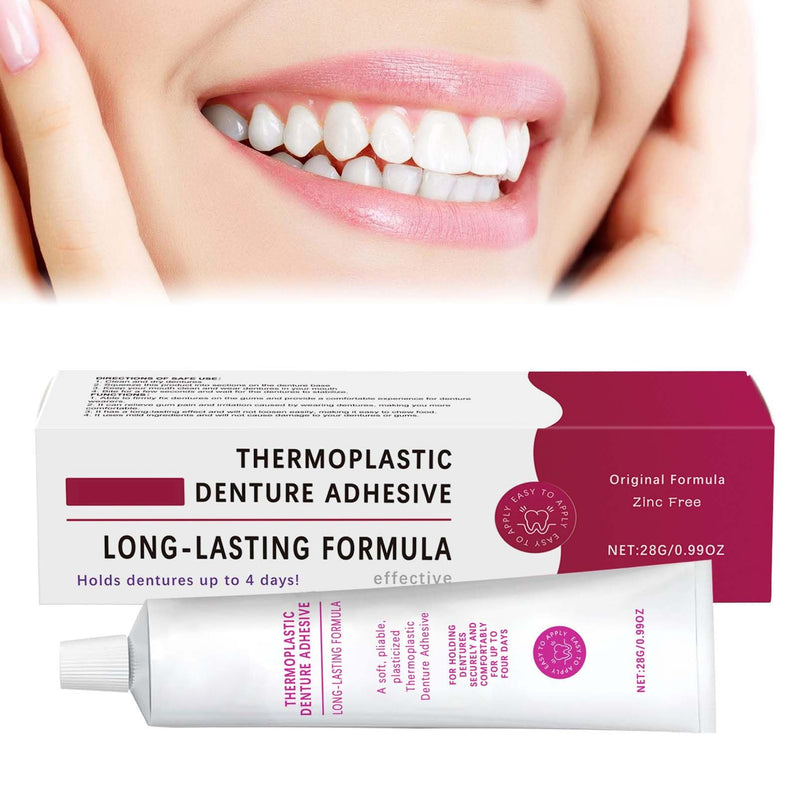 [Australia] - Denture Adhesive Cream, Denture Adhesive, Thermoplastic Denture Glue, Safe Thermoplastic Denture Glue, Long Lasting Dental Glue, Comfortable, Reusable 