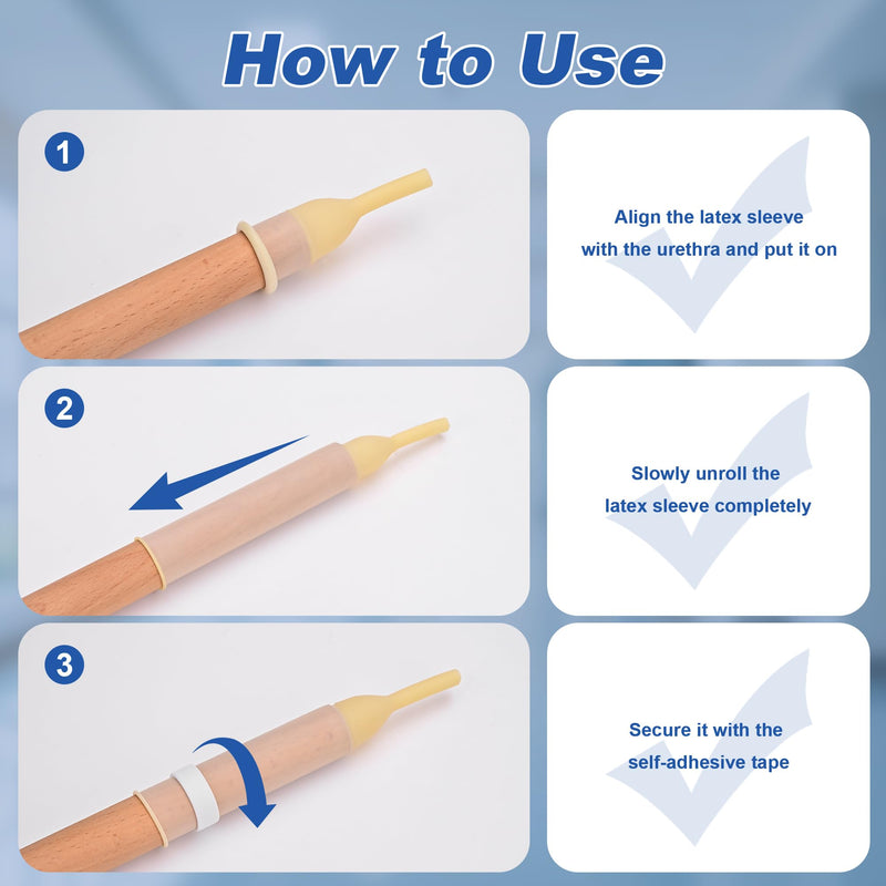 [Australia] - 20PCS 35mm Latex Condom Catheters for Men, External Condom Catheter for Incontinence Men with Adhesive Strips, Leak-Proof, Individually Wrapped 35mm-20 