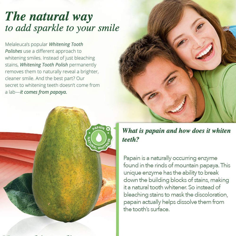 [Australia] - Melaleuca Whitening Tooth Polish Paste without Fluoride 3.8oz — Fresh Mint 