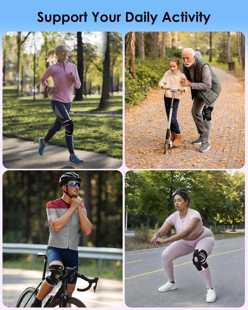 ABYON Hinged Knee Brace for Men & Women Meniscus Tear, ACL/MCL Pain, Arthritis - Maximum Knee Support with Metal Side Stabilizers, Adjustable 360° Wraparound Strap for Knee Pain and Post-Surgery Recovery - Please Check How To Size Video X-Large