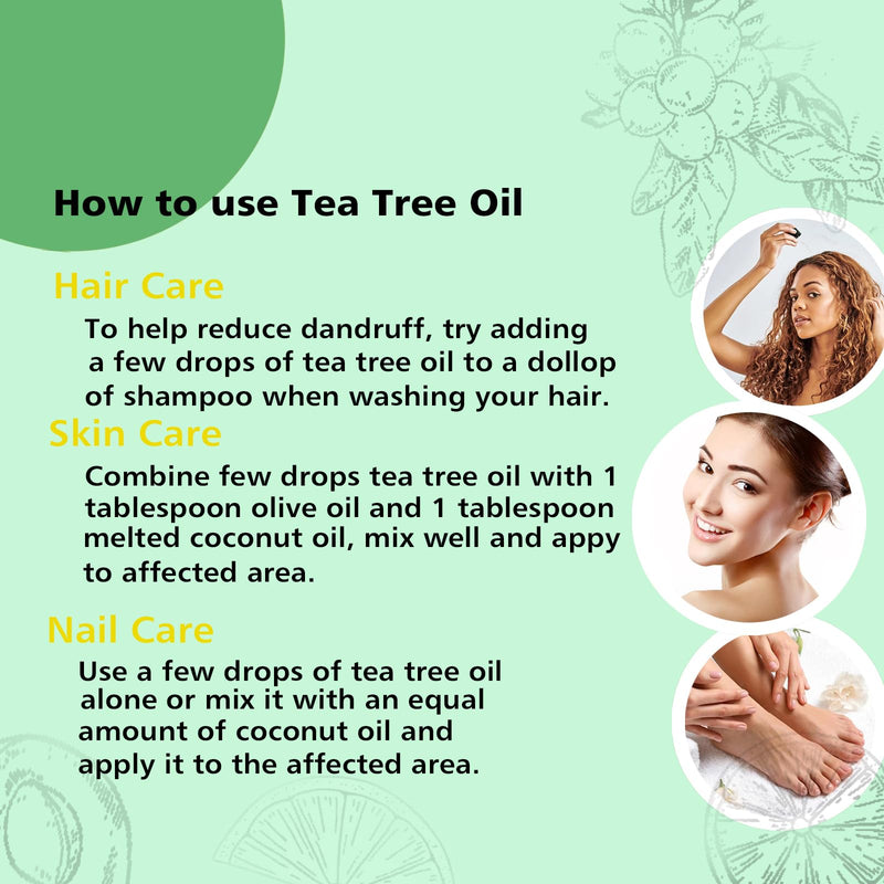 [Australia] - Tea Tree Oil for Skin, Hair, Nail Fungus, Face Body Wash, Foot Soak, Spray, 100% Pure Tea Tree Essential Oil - 30ml 1 Fl Oz (Pack of 1) 