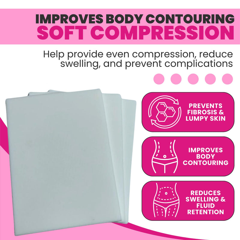 [Australia] - My Booty pillow Lipo Foam Pads Post Surgery Ab Board Liposuction Flattening Abdominal Compression Garments (BBL SUPPLIES: 1 Fattening ab board,1 BBL molder backboard, 3 pack lipo foam (Black) 