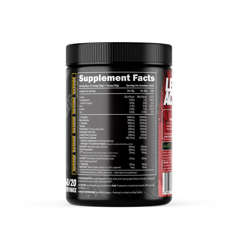 Efectiv Nutrition Legacy | High Caffeine Powerful Pre Workout for Advance Users | Supports Energy, Pump, Focus and Performance | Seven Trademarked Ingredients | 40/20 Servings (Cherry Breeze) Cherry Breeze