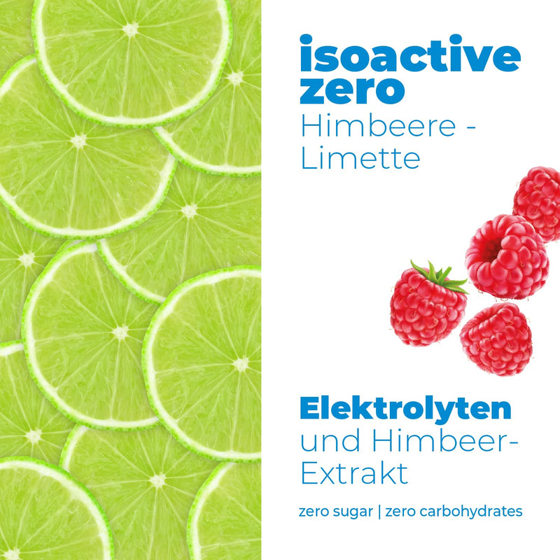 [Australia] - Activlab ISOACTIVE ZERO Raspberry-Lime - Sugar-free iso-drink with electrolytes and raspberry extract, 225g, calorie-free, B vitamins 45 servings (pack of 1) 