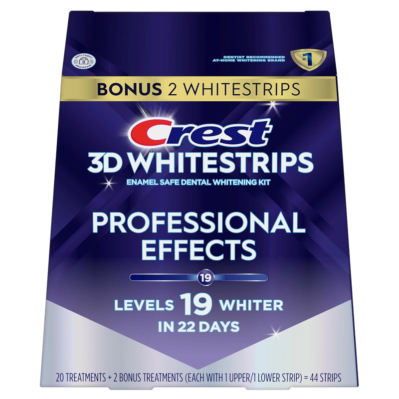 [Australia] - Crest 3D Whitestrips, Professional Effects, Teeth Whitening Strip Kit, 44 Strips (22 Count Pack) 
