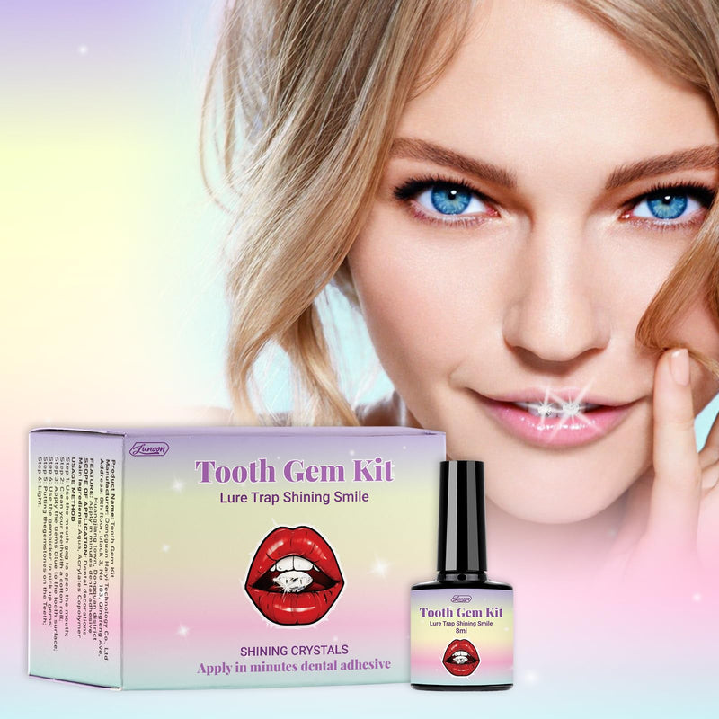 [Australia] - Tpyag Tooth Gem Kit, Tooth Gemstone Set, DIY Krystal Decoration for Tooth, Shinning Tooth Removable Tooth Ornaments, Jewelry Accessories for Tooth with Glue, for Party Daliy Life, Tooth Jewelry Glue (B) B 