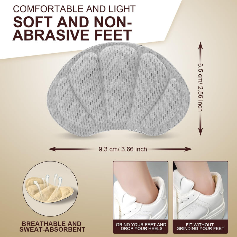 [Australia] - Pack of 6 heel shoe pads for shoes, premium heel pads, shoe insoles, heel protection pads against friction, heel pads, non-slip insoles for men and women (grey and black and skin colour). 