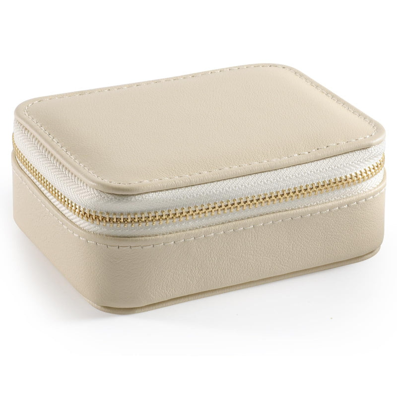 Genuine Leather Travel Pill Organizer Box Case 1 Times a Day for Purse for Women, Cute Medicine Pill Holder Containers for Vitamin Small Weekly Daily 7 Day Am Pm Pill Organizer(Beige) Nappa Leather Beige