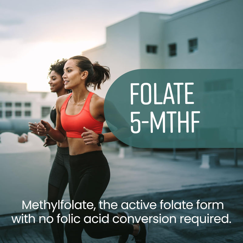 Vitamin B Complex High Strength Methylated B Vitamins | B6 Vitamins with Folate & B12 Supplements | Complete Complex with 12 Active Nutrients | Not Liquid Drops Or Spray | Vitabright 120 count (Pack of 1)