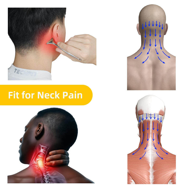 [Australia] - NHO 2-in-1 Acupuncture Pen,Fascia Blaster for Pain Relief, Stainless Steel Gua Sha Scraper & Acupressure Massage Pen, Dual-Ended Fascia Release Tool for Muscle, Neck, Face, Plantar Fasciitis Relief 2 Pack 