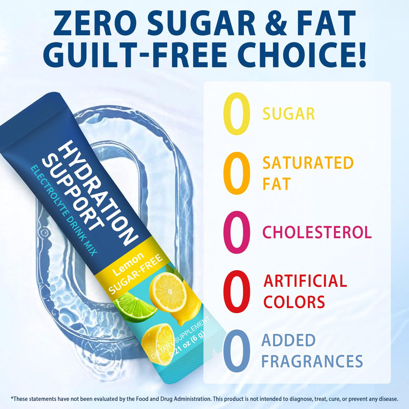 Hydration Powder 24 Sticks, 6 Mixed Fruit Flavours | 7 Key Electrolytes + 5 Vitamins, Zero Sugar, Low Calorie, Rapid Hydration & Energy