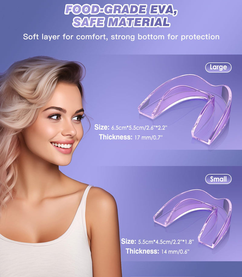 [Australia] - Mouth Guard for Women,2 Sizes (4 Pack) Mouth Guard for Grinding Teeth at Night,Night Guards for Sleeping 2 Sizes (4 Pack) 