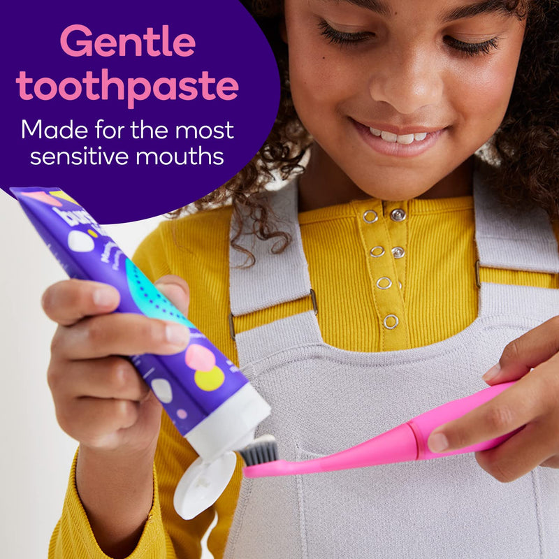 [Australia] - BURST Fluoride Free Strawberry Kids Toothpaste (4oz/2 Pack) | Great Tasting, Dye Free for Baby & Toddler Age 0+ | with Nano Hydroxyapatite Strawberry Fluoride-Free 2 Pack 