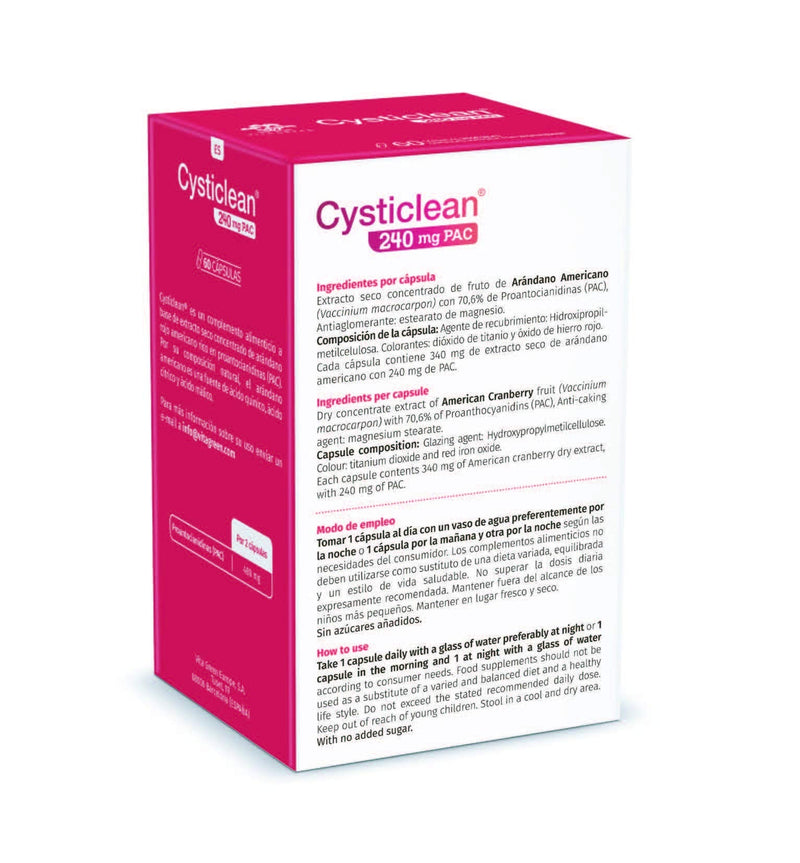 Cysticlean Health of Urinary System, 60 Capsule Suitable for Vegetarian, 240 mg PAC