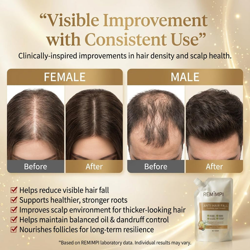 Herbal Anti-Fall Shampoo, Ginger & Ginseng Scalp Cleanser with Jojoba & Oat Extracts, Strengthening Formula for Thinning Hair, 300ml (2-Pack Duo Set)