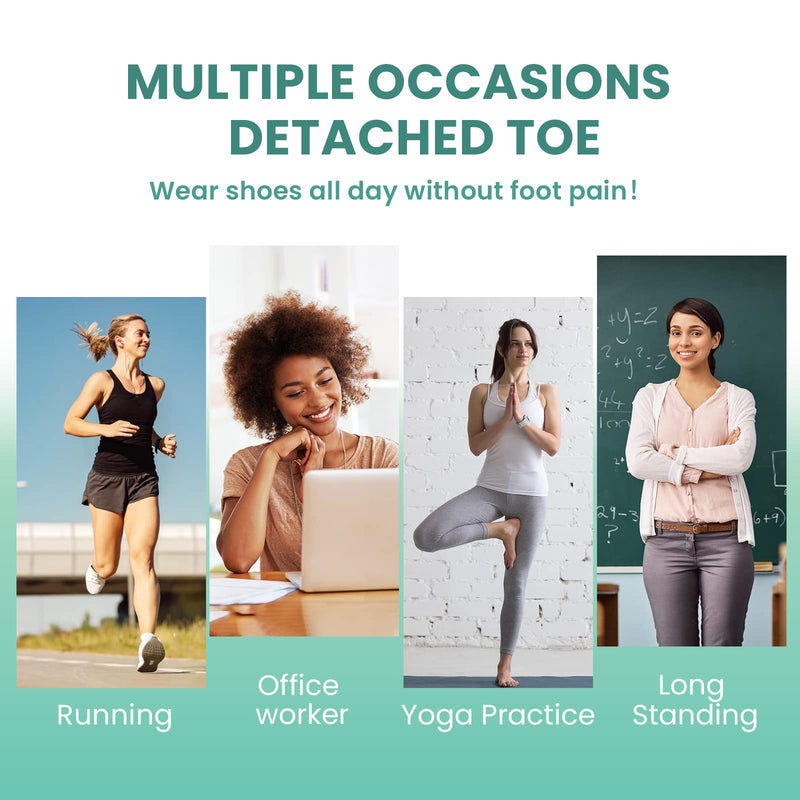 [Australia] - Welnove Aloe Vera Toe Separator, Pack of 12 Silicone Toe Separators, Bunion Pads for Straightening Protruding Toes, Bunions, Calluses - Bunion Aid for Men and Women Clear 