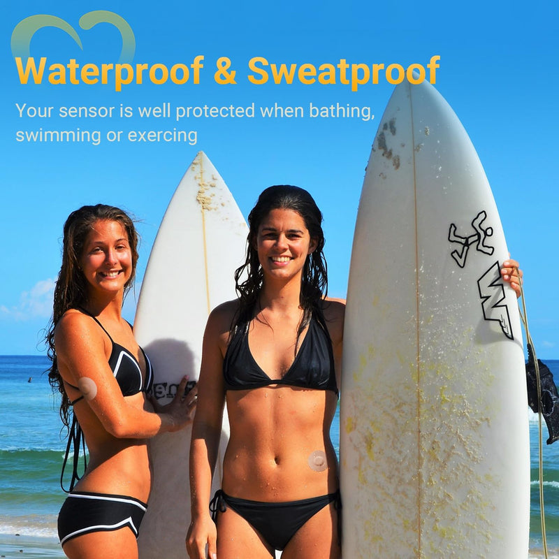 [Australia] - Libre 3 Sensor Covers Waterproof, 20-Pack Amolyfe Freestyle Libre 3 Plus Covers, Bump-Proof with Hard Cap, Waterproof Breathable Medical CGM Adhesive Patches, 14-Day CGM Protection (Tan) Tan/ 20 PC 