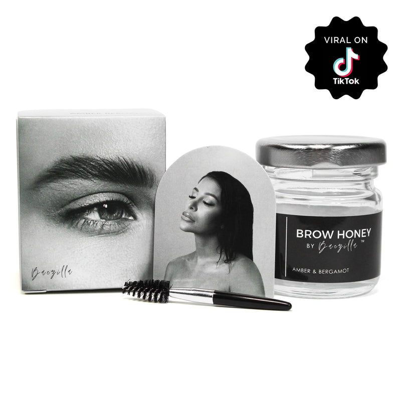 [Australia] - Brow Honey by Baezilla Eyebrow Gel Gift Set - Long Lasting Clear Gel With Brush & Waterproof Wax Lamination, Pack of 3 Variety Pack 