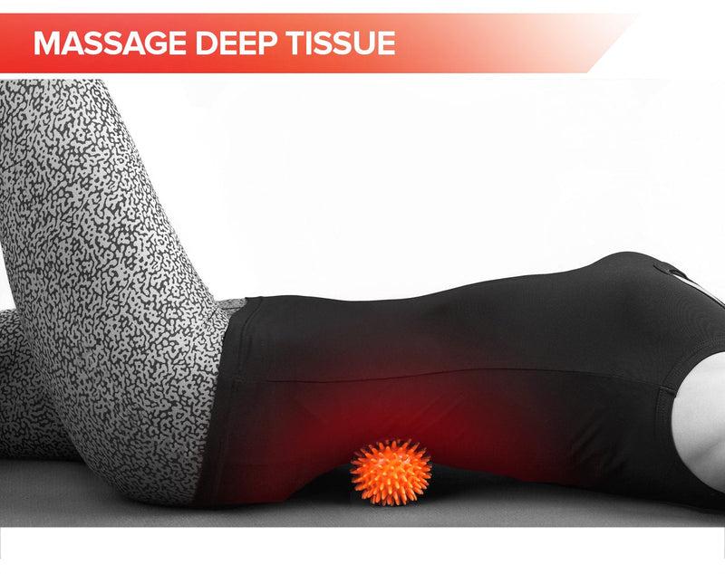 [Australia] - Spiky Massage Balls for Feet, Back, Hands, Muscles - Firm, Medium and Soft Spiked Massager Rollers for Plantar Fasciitis, Exercise, Neuro-Balance, Physical Therapy, 3-inch 