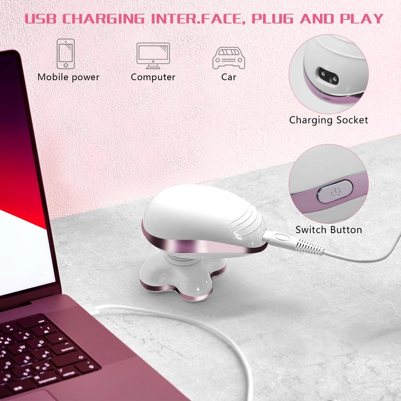 [Australia] - Electric Razors for Women: Rechargeable Shaver with Detachable Head - 5D Wet and Dry Lady Hair Remover for Legs and Hand (Pink) 