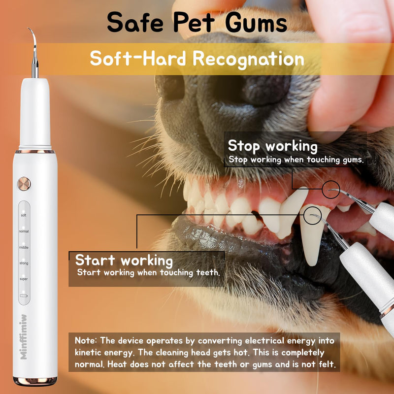 [Australia] - Dog Plaque and Tartar Remover - Electric Plaque Remover for Teeth with 5 Modes, LED Light, Safe Tooth Cleaner Dog Teeth Cleaning Kit Dental Care Tool for Pets 