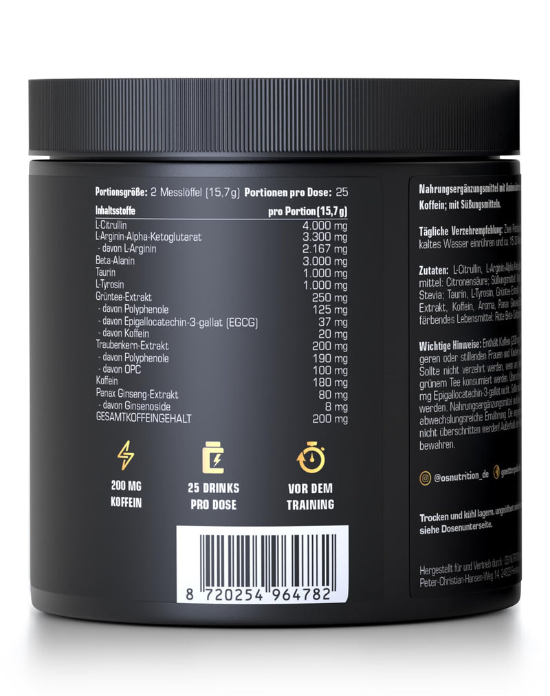 [Australia] - OS NUTRITION Götterpuls Premium Pre Workout Signature Edition 395g (prickly pear passion fruit) prickly pear passion fruit 