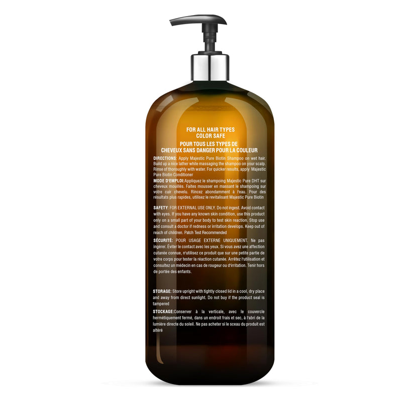 Majestic Pure Biotin Volumizing Shampoo - 16 Fl Oz | Ideal for Hair Loss - with DHT-3 Blocker - Hydrating & Nourishing - Sulfate Free, for Men & Women - Thin Hair Shampoo
