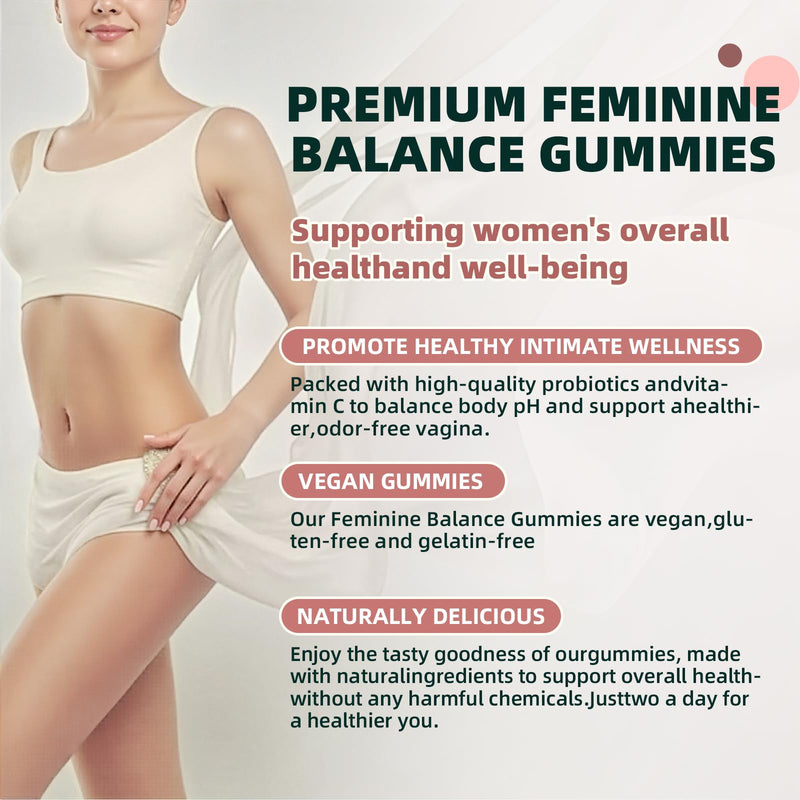 Feminine Balance Gummies for Women - Gel Candy, Hawaiian Pineapple Flavour | 60 Vegan Gummies | Supports Vaginal Health, pH Balance & Immune Defence | Gluten-Free, Halal, Sugar-Free Daily Supplement