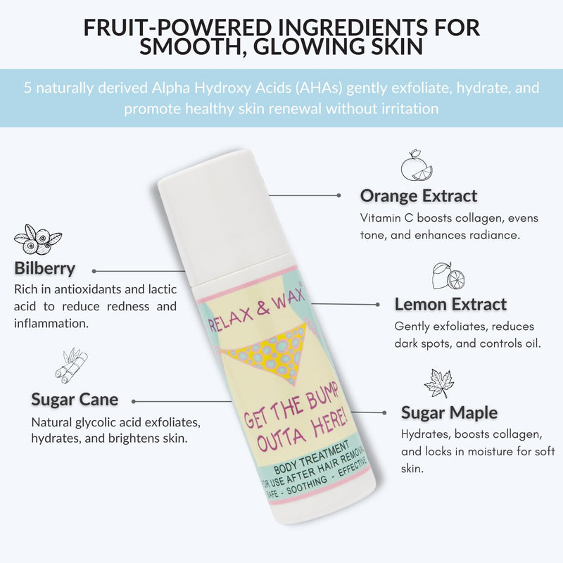 [Australia] - Ingrown Hair Treatment Roll-On for Waxing and Shaving | Razor Burn and Razor Bumps Treatment for Women and Men | Ingrown Hair Serum and Dark Spot Remover for Private Area | Get The Bump Outta Here! 
