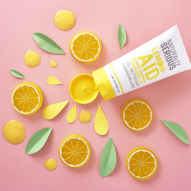 Naturally Serious | Lemon-Aid Makeup-Removing Cleansing Gel, Vitamin C Cleanser, Makeup-Removing Cleanser, Gel Cleanser For Oily Skin, Vegan Skincare, Cruelty-Free Skincare 4 Fl Oz (Pack of 1)