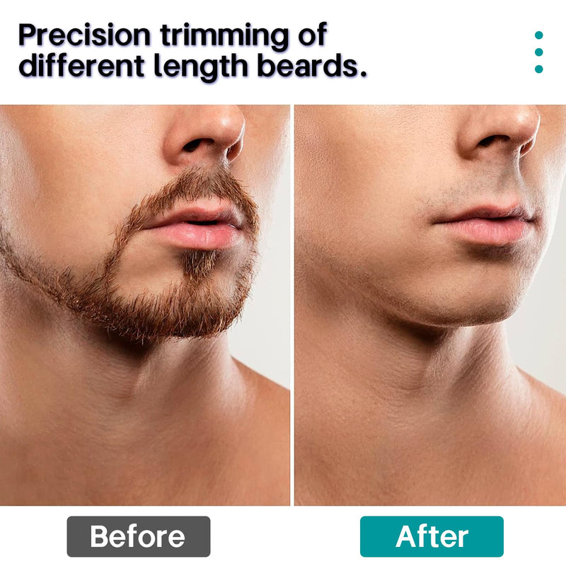 [Australia] - Men's Beard Trimmer, 20 Length Adjustable, IPX7 Waterproof Cordless Hair Clipper, Stainless Steel T-Blade for Precision Facial Hair Trimming for Men, LED Display(Black) Black 