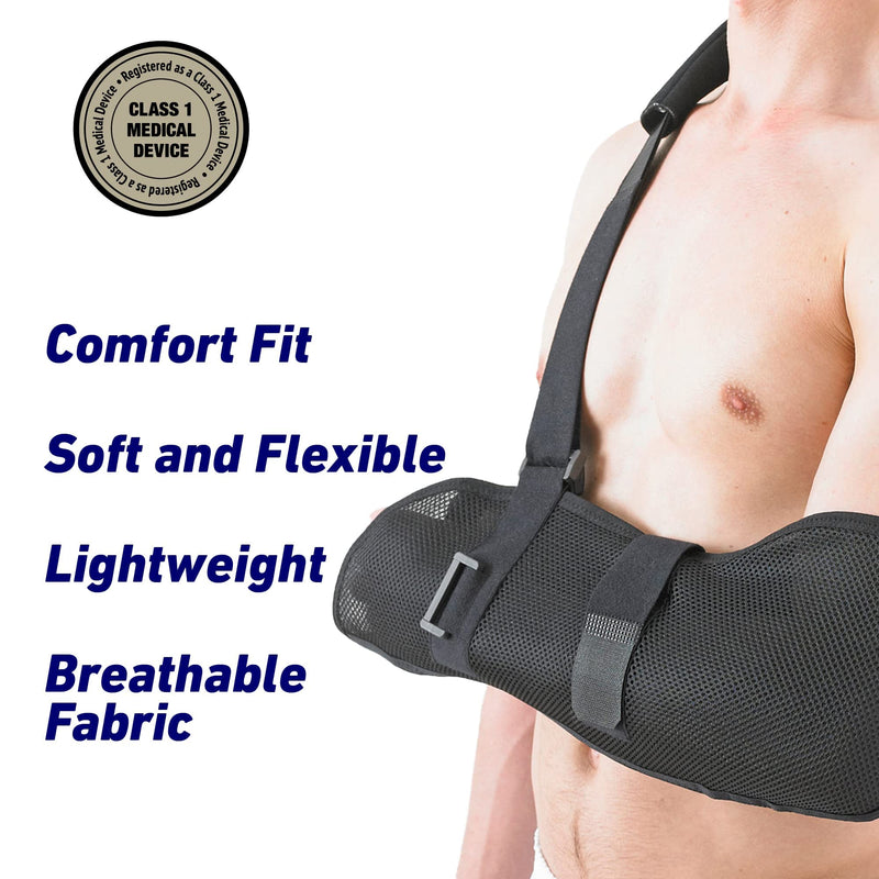 Neo-G Arm Sling, Airflow Breathable - Lightweight Shoulder Sling Helps Support and Elevate Arm, Injury Recovery, Pre/Post Surgery - Adjustable Straps - Class 1 Medical Device
