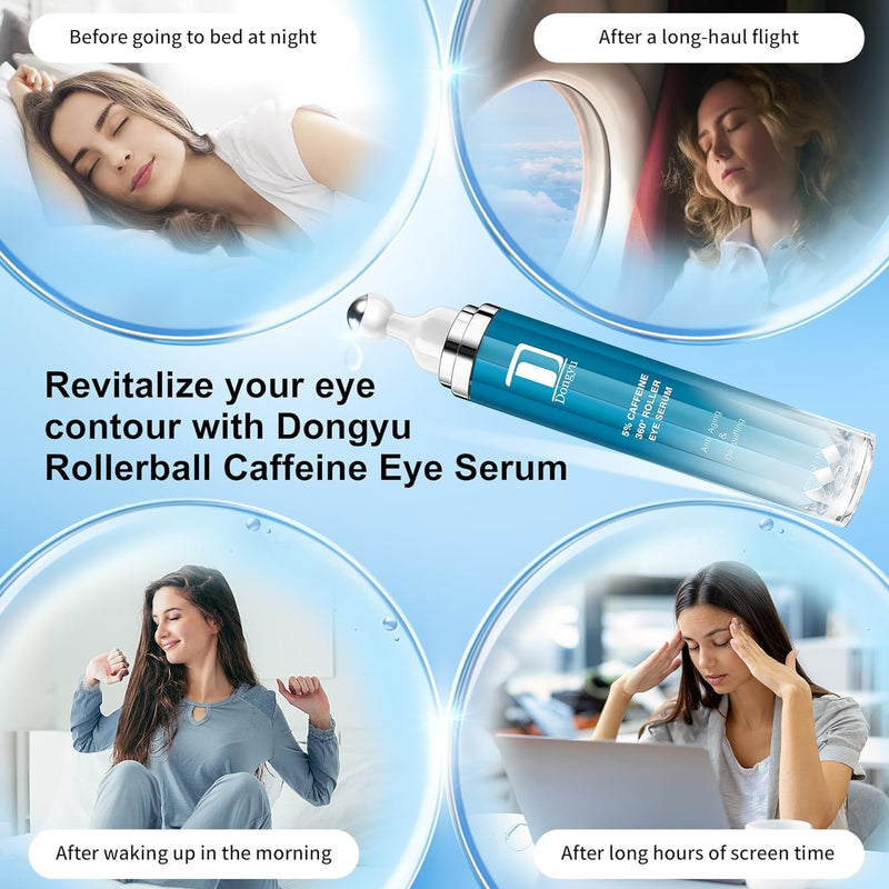 [Australia] - Caffeine Eye Cream for Dark Circles: Under Eye Cream Morning Skincare - Daily Eye Serum for Eyelids Puffiness Blue 