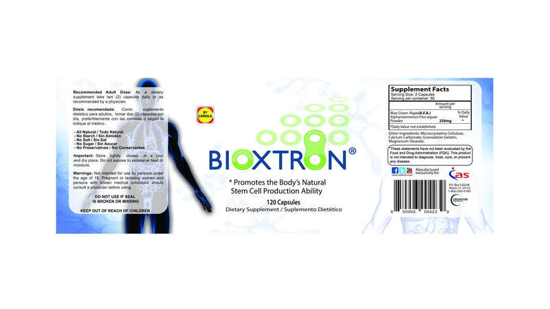 [Australia] - Bioxtron Natural AFA Stem Cell Supplement - Joint Support & Muscle Pain - Immune System Support - Natural Blue Green Algae Spirulina - 120 Caps 1 