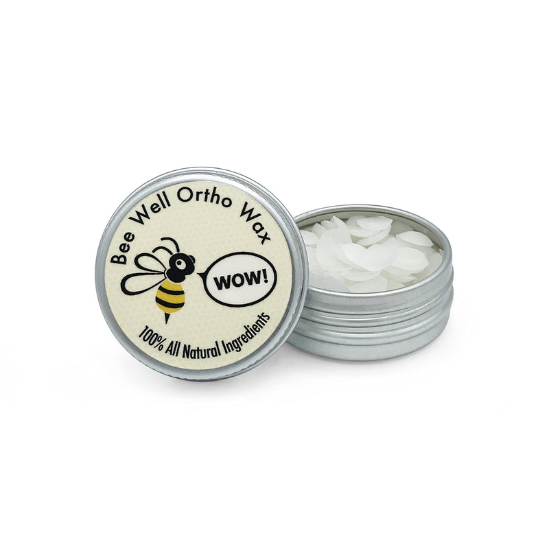 [Australia] - Bee Well Ortho Wax Pure | All Natural Extra Firm Braces Wax | Protect, Prevent & Relieve Orthodontic Braces Discomfort & Mouth Pain | Aluminum Jar | 75 Pieces of Wax for Braces 