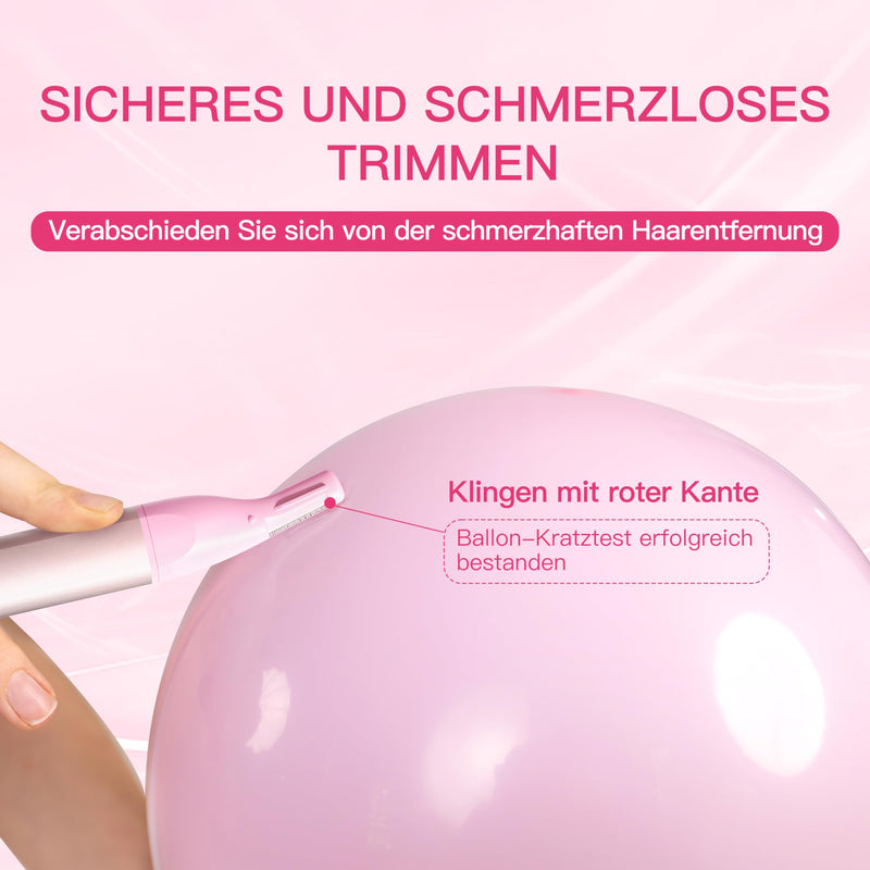 [Australia] - HEBECA Nose Hair Trimmer Women - Nose Trimmer Women's Eyebrow Razor Electric Women's Nose and Ear Trimmer Portable Rechargeable USB 2 in 1 Face Razor Women Pink 