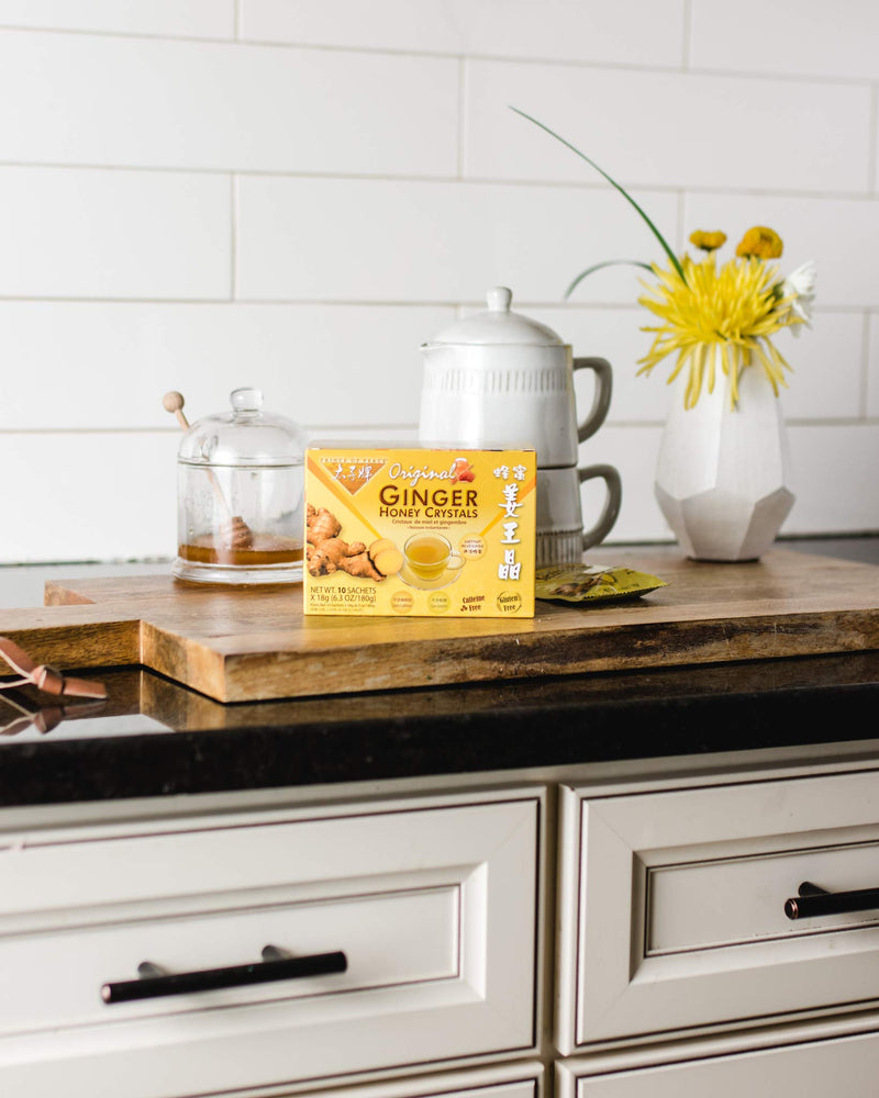[Australia] - Prince of Peace Instant Ginger Honey Crystals, 2 Packs of 10 Sachets – Instant Hot or Cold Beverage – Easy to Brew Ginger and Honey Crystals 2 Pack 