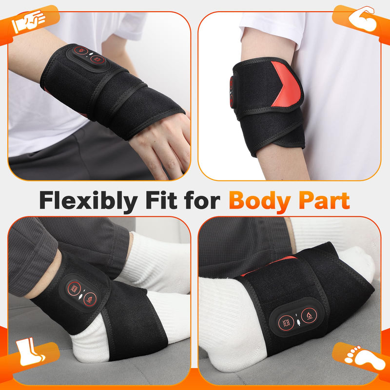 DREAMSOME Cordless Wrist Heating Pad, Wrist Massager with Heat & Vibration | FSA - HSA Eligible Heated Wrist Wrap, 3000mAh Rechargeable Battery, Heated Wrist Massager for Men Women, Gift for Parents