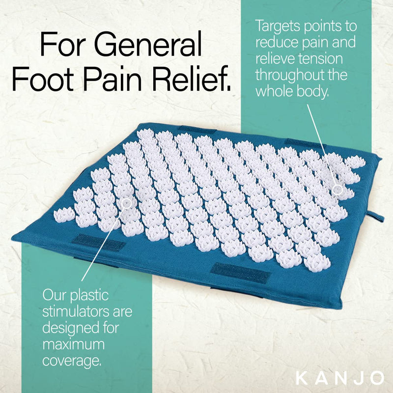 [Australia] - Kanjo FSA HSA Eligible Memory Foam Acupressure Foot Mat | Pressure Point & Acupressure Mat for Feet | Helps Relieve Plantar Fasciitis, Heel Pain & Arch Pain | for Use at Standing Desk 