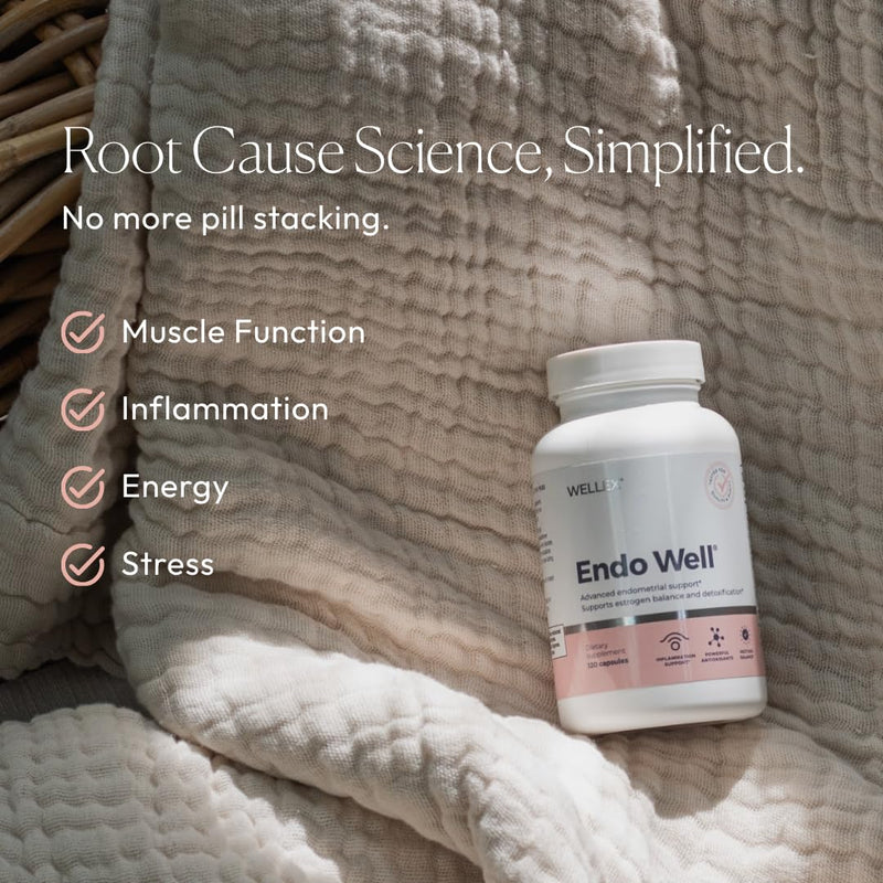 Papillex Endo Well | Women’s Cycle Support | Monthly Wellness, Muscle Function & Energy Metabolism | Magnesium, Pea, DIM & Ashwagandha | Doctor-Formulated, Clean Ingredients